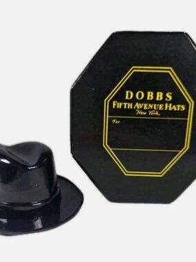 Vintage Dobbs Fifth Avenue Hat New York Box Plastic Mini Salesman Sample Novelty
